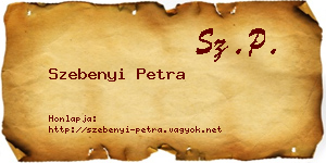 Szebenyi Petra névjegykártya